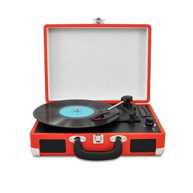 Vintage 3-Speed Classical Phonograph Record Player With Built-in Speakers | Upgraded Turntable Sound