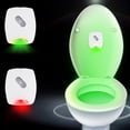 thumbnail image 1 of LSLJS Creative Night Light, Red and Green Change Toilet LED Light, Hanging Light Human Body Induction Light, Toilet Light Toilet Lid Light, Double-sided Adhesive, Home Essentials, 1 of 9