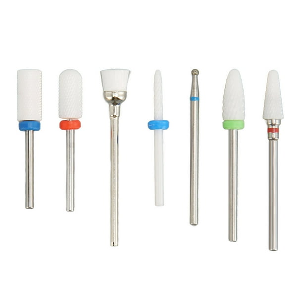 Juego de brocas para uñas, 7 piezas Brocas para uñas Accesorios de manicura Brocas para amoladora de uñas True Excellence