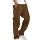 thumbnail image 2 of Pantalones cargo de algodón para hombre, estilo casual, lisos, con múltiples bolsillos, rectos, para exteriores, para fitness, 2 of 5