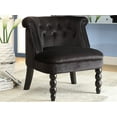 thumbnail image 6 of Skyline Decor Black Velvet Fabric Upholstered Vanity Accent Chair, 6 of 6