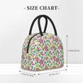 thumbnail image 2 of Fotbe Vector Mexican Otomi Style Bright Bolsa de Almuerzo con Estampado, Lonchera Aislada, Contenedor de Comida Reutilizable Tipo Cooler a Prueba de Fugas, 2 of 6