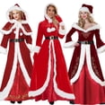 thumbnail image 2 of Disfraz de Papá Noel clásico de lujo para Navidad, disfraz de Papá Noel para fiesta de Navidad, vestido rojo para mujer, vestido de reina de Navidad para fiesta de carnaval, 2 of 5
