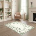 thumbnail image 2 of ODIKA 4'x6' Ultra-Soft Area Rug, Grey Sage Vintage Cottagecore Botanical Scroll Leafy Border Woodland None Washable, Bare feet friendly, Silk-Touch for Bedroom Home office, 2 of 7