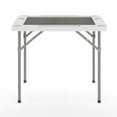 thumbnail image 6 of Flash Furniture 34.5" Square 4-Player White Folding Card Game Table with Gray Playing Surface and Cup Holders, 6 of 11