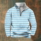 thumbnail image 1 of Sudadera sin capucha para hombre, informal, a la moda, con cuello alto, estampado, cremallera, jersey de manga larga, blusa de poliéster para hombre, 1 of 5