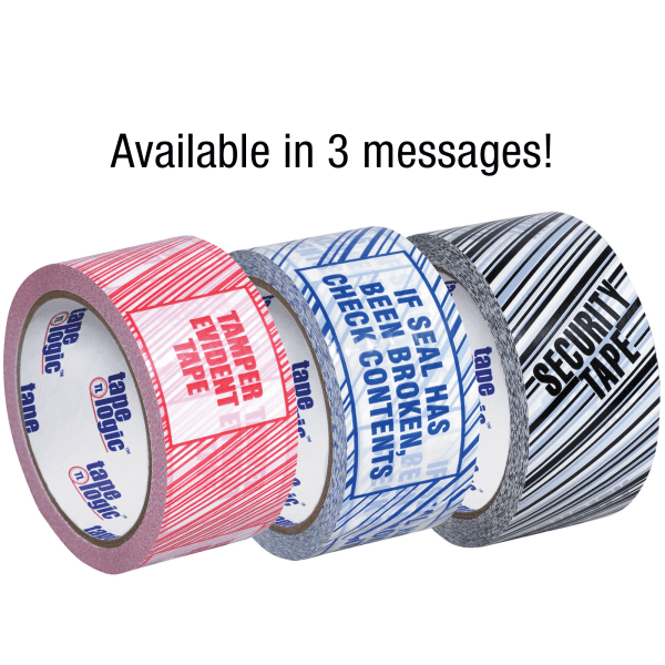 3" x 110 Yds. "Tamper Evident" Print (6 Pack) Tape Logic Security Tape