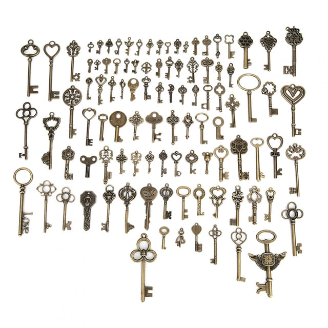 Colgantes de bronce para decoración de llaves, de estilo vintage, para cuadernos, ropa, etc. (100 estilos)