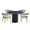 Black and Gold Dust, variant on 5-Piece Hathaway 47.24 Round Dining Set in Natural with 4 Aspen Dining Chairs