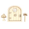 thumbnail image 2 of Juego de puerta de hadas de madera DIY 3D con Felpudo de ventana, regalo de cumpleaños ños, fácil de instalar - B Sunnimix Puerta de elfo de hadas, 2 of 8