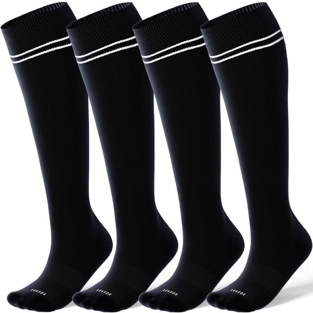 Calcetines de compresión LEVSOX para mujeres embarazadas 20-30 mmHg negros