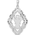 thumbnail image 4 of Sterling Silver Diamond-Cut Angel Pendant (40.53 X 22.86) Made In Thailand qc9711, 4 of 4