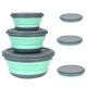 thumbnail image 1 of 3 unids/set de fiambrera plegable de silicona con tapa, juego de cuencos portátiles para Picnic y Camping, juego de vajilla de cocina, cuenco plegable para ensalada de frutas, 1 of 2