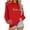 #069 Red, variant on Felirenzacia Women’s Valentine Holiday Sweatshirt, Cute Heart and Love Print Top, Red,L