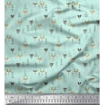 thumbnail image 1 of Soimoi Cotton Cambric Fabric Artistic Tree,Reindeer & Fox Face Kids Print Fabric by Yard 42 Inch Wide, 1 of 1