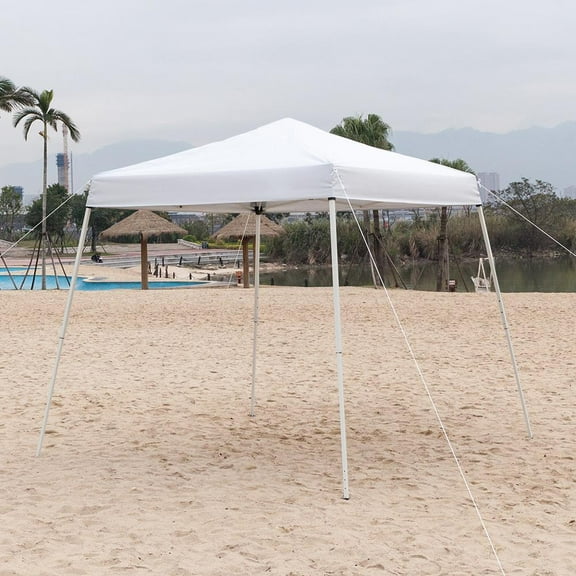 GoDecor 10'x10' Ez Pop Up Wedding Tent Folding Gazebo Beach Canopy Tent with Carry Bag White