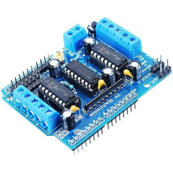 Treedix 2pcs Compatible with Arduino Motor Driver Expansion Board Motor Control Shield L293D Motor Board Robot Development for Beginners