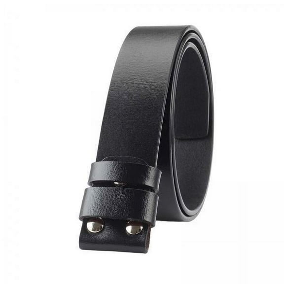 Segolike 2xReplacement Belt Strap Western Belt without Buckle for Men Jeans Replacement Black