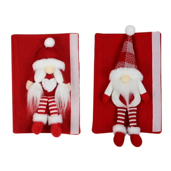 Christmas Gnome Fridge Gloves Refrigerator Handle Cover Santa Claus Microwave Oven Dishwasher Door Handle Decoration For Home Preventing Fingerprints on Handles