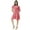 Pink, variant on Moomaya Printed Wrap Style Dress, Knee-Length Summer Tiered Dress For Women