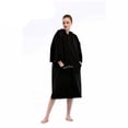 thumbnail image 3 of Almencla Serviette de Bain à Capuche pour Adultes Plage Kayak Natation Planche à Voile Robe Poncho Noir, 3 of 8