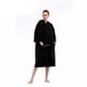 thumbnail image 3 of Poncho de toalla cambiante con capucha para surfear, nadar y bañarse para adultos y hombres Negro, 3 of 9