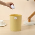 thumbnail image 2 of Small Trash Can with Lid, Mini Trash Can for Bathroom, Office and Bedroom, Small Bathroom Garbage Can with Swing Top, Compact Waste Basket for Desk, Dorm & Home, Yellow - Xuniizn, 2 of 7