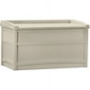 Suncast Outdoor 50 Gallon Deck Box with Seat, Resin, Light Taupe, 21 in D x 23.25 in H x 41 in W, 27 lb