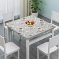 thumbnail image 3 of Princess Unicorn Butterfly Pattern Square Fitted Tablecloth with Elastic Edge,Square Table Cover,Washable Elastic Table Cover for Home Kitchen Party Decor 34"x34", 3 of 6