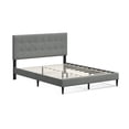 thumbnail image 2 of Kaya Upholstered Platform Bed Frame / Buttonless Tufting / Mattress Foundation / Wood Slat Support / No Box Spring Needed / Easy Assembly, Stone, Queen, 2 of 7