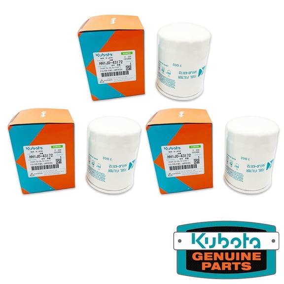 Genuine Kubota HH1J0-43172 Fuel Filter (Replaces HH1J0-43170) - 3 PACK
