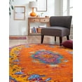 thumbnail image 3 of Rugs.com Calypso Collection Rug – 5' x 8' Oval Orange Medium Rug Perfect For Living Rooms, Large Dining Rooms, Open Floorplans, 3 of 8