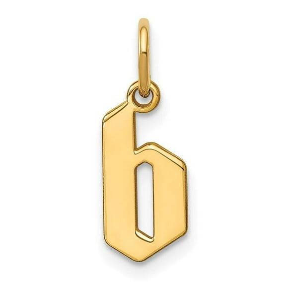 Finest GoldXNA1383Y-B 14K Yellow Gold Lower Case Letter B Initial Pendant