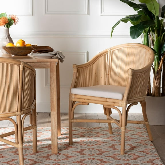 bali & pari Hollis Boho Dining Chair, Natural