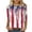 2025-003 Red, variant on Fanxing American Flag Shirt for Women 4th of July T-Shirt USA Flag Patriotic Tee Tops 3/4 Sleeve American Flag Graphic Tee Shirt Red,S