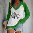 thumbnail image 2 of DPTALR Casual St. Patrick'S Day Imprimé Manches Longues Tops V-Neck Chemisier Femme, 2 of 4