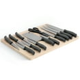 thumbnail image 2 of Oster Lindbergh 14 Piece Stainless Steel Cutlery Knife Set in Black with Cutting Board, 2 of 8