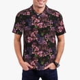 thumbnail image 3 of Balery Orchids Flowers Printed Men’s Short Sleeve Polo Shirt, Midweight Men's Shirt,Golf Polo shirts -XX-Large, 3 of 9