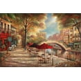 thumbnail image 2 of Manning, Ruane 32x23 Gold Ornate Wood Framed with Double Matting Museum Art Print Titled - Riverwalk Charm, 2 of 4