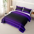 thumbnail image 3 of Erosebridal Neon Gradient Striped Bed Spread Queen for Boys Men, Purple Streak Print Queen Coverlet Set, 3pcs, 3 of 7