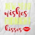 thumbnail image 2 of New Year Wishes Midnight Kisses T-Shirt | New Years White Tee Gift, 2 of 5