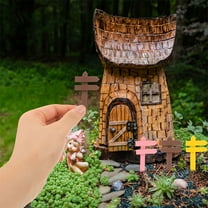 HONMEET 20Pcs Mini Fence for Garden in Blue Wood for Commercial Space Decor and DIY Craft Projects