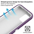 thumbnail image 3 of NIFFPD Samsung Galaxy A02S Case with Belt-Clip Holster ,Heavy Duty Protective Drop Protection Shockproof Cover with screen protector (Purle+White), 3 of 7