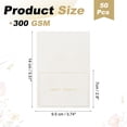 thumbnail image 2 of Uxcell 50Pcs Happy Birthday Cards, 5.5" x 3.7" Blank Folded Cardstock Greeting Card with Gold Foil Border for Wishes Gift Wedding Graduation Birthday DIY Craft Invitations, White, 2 of 6