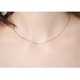 thumbnail image 4 of QQTDFG Sterling Silver Women Rose Golden Tone Box Chain Necklace 16"/18" A2561-18" - 45cm, 4 of 5