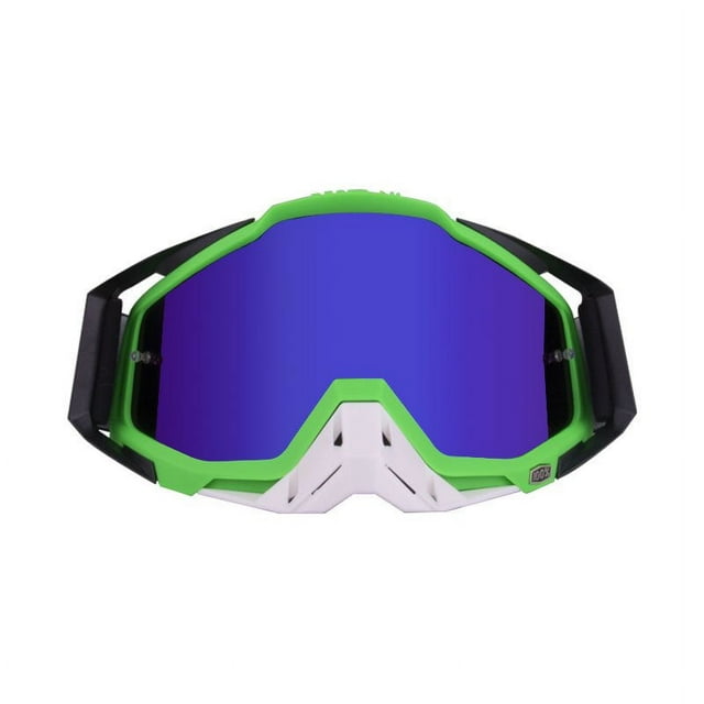 Motorcycle Goggles Outdoor Off-road Goggles Riding Glasses Windproof Dustproof riding glasses Black green + white