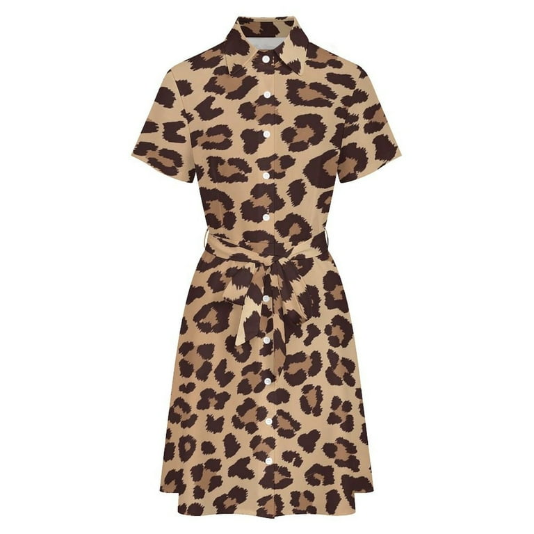 knee length dresses for ladies Akira Chicest of Chic Leopard Print Mini Dress main image 1