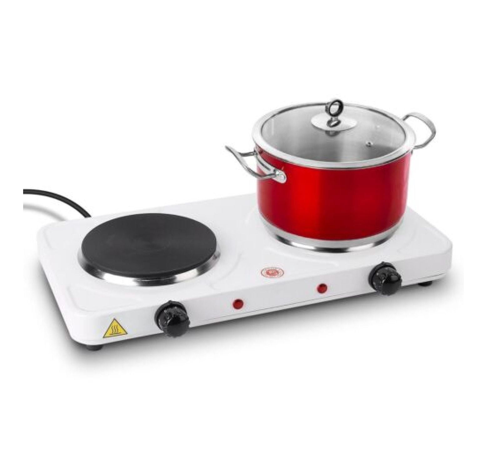 2000W Portable Cooktop Dual Burner Cast Iron Electric Stove for Kitchen Cooking