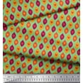 thumbnail image 3 of Soimoi Green Modal Satin Fabric Colorful Heart Print Fabric by Yard 42 Inch Wide, 3 of 3