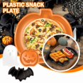 thumbnail image 3 of Halloween Party Serving Trays, Plastic Pumpkin Ghost Bat Tray Set,Platters, 3 of 4